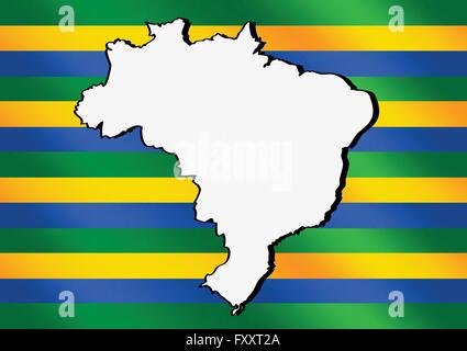 Brazil flag theme idea design Stock Vector