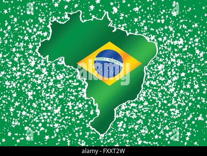 Brazil flag theme idea design Stock Vector