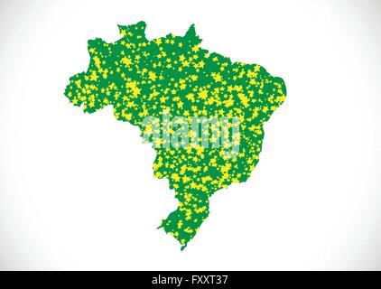 Brazil flag theme idea design Stock Vector