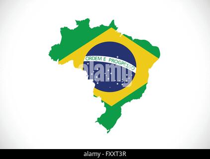 Brazil flag theme idea design Stock Vector