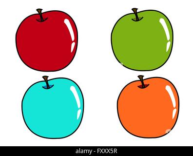 Apple, icons Stock Vector