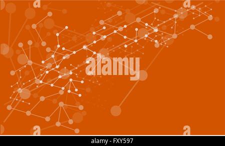 Abstract vector background medical substance and molecules. Stock Vector