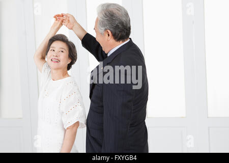 Senior couple dancing together Stock Photo