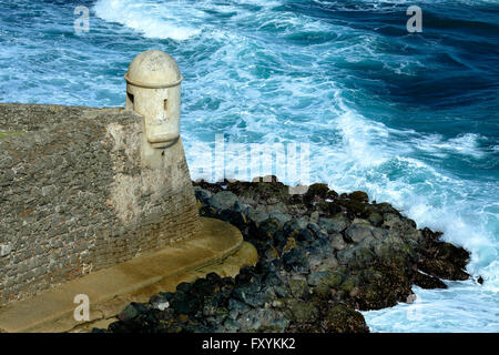 Garita del Diablo (Devil's Sentry Box), San Cristobal Castle, San Juan National Historic Site, Old San Juan, Puerto Rico Stock Photo