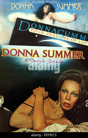 Donna Summer LP's Stock Photo