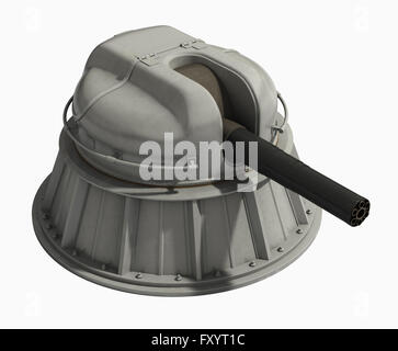 Automatic Naval Close-in Weapon System. 3D Illustration. Stock Photo