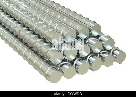 Construction armature, 3D rendering isolated on white background Stock Photo