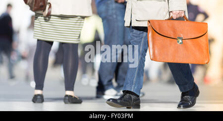 People shopping outdoor in the street, urban concepts Stock Photo