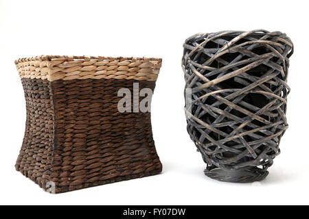 Floral Baskets Wicker And Willow Stock Photo