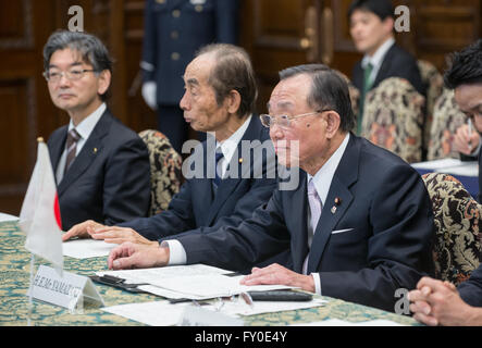 President of the House of Councillors of Japan Masaaki Yamazaki in Tokyo city, Japan Stock Photo