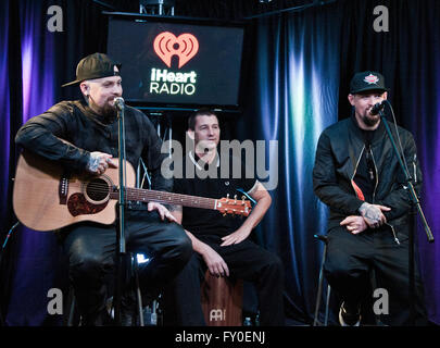 Bala Cynwyd, Pennsylvania, USA. 18th April, 2016. American Alternative Rock Band Good Charlotte Visit Radio 1045 Stock Photo