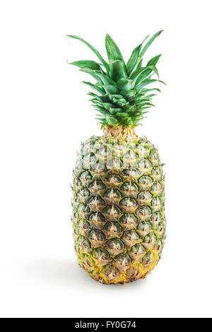 Natural Pineapple Isolated on White Stock Photo