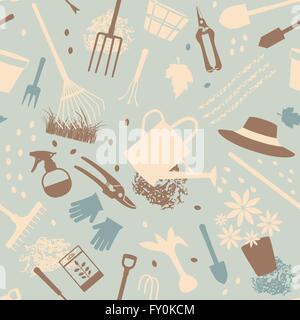 Gardening and farming agriculture tools pattern Stock Vector Image ...