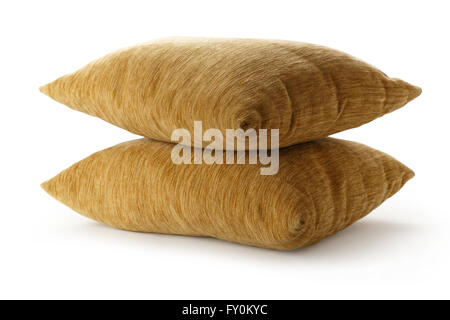 Two soft pillows on the white background Stock Photo