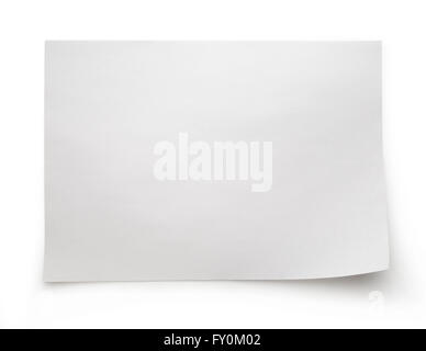 Blank sheet of paper on white background Stock Photo