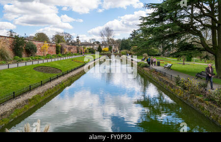Overlooking Canal Gardens in Roundhay Park, Leeds, West Yorkshire, UK. Stock Photo