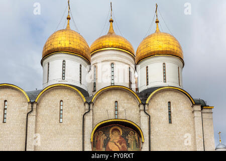 Russia, Moscow, Dormition Cathedral in the Moscow Kremlin Stock Photo