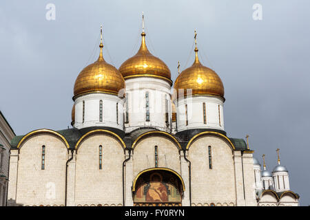 Russia, Moscow, Dormition Cathedral in the Moscow Kremlin Stock Photo