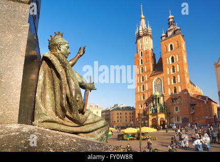 St. Mary's Church, Cracow, Poland, UNESCO Stock Photo
