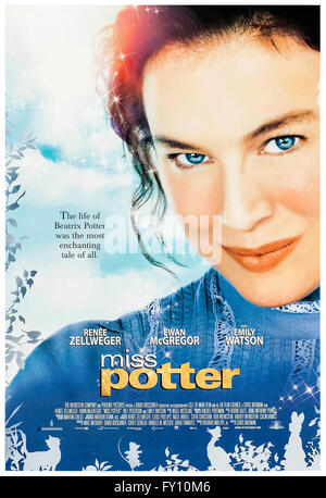 Miss Potter (2006) directed by Chris Noonan and starring Renée Zellweger, Ewan McGregor and Emily Watson. Biopic about Beatrix Potter the much loved illustrator and author of 'The Tale of Peter Rabbit' children’s book. Stock Photo