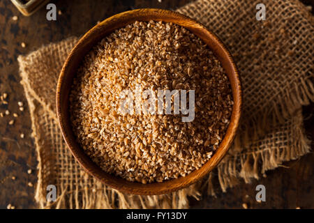 Raw Organic Whole Grain Cracked Wheat Ready to Use Stock Photo