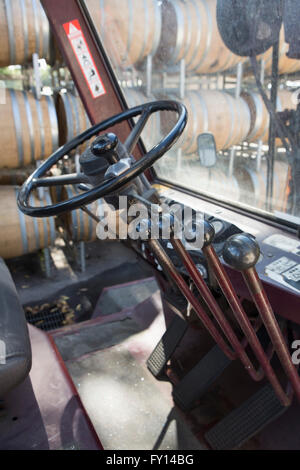 Interior of forklift Stock Photo