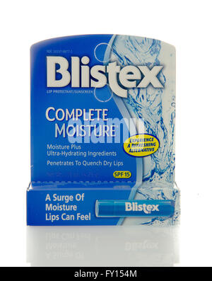 Winneconne, WI - 25 Feb 2016:  Package of Blistex complete moisture lip balm. Stock Photo