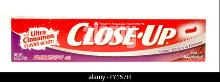 Winneconne, WI -4 Oct 2015: Box of Close Up toothpaste. Stock Photo