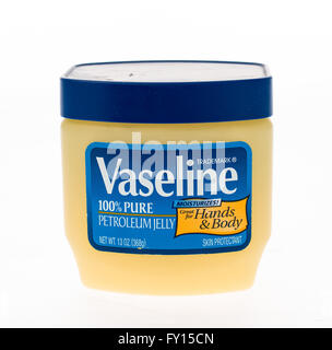 Winneconne, WI - 20 April 2015:  Jar of Vaseline petroleum jelly Stock Photo