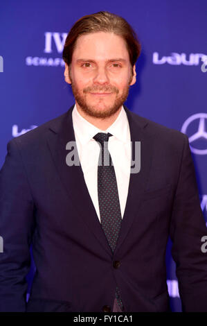 Daniel Brühl attending the 17th Laureus World Sports Awards 2016 at Messe Berlin on April 18, 2016 in Berlin, Germany. Stock Photo