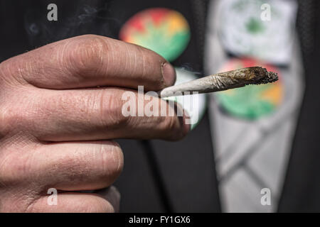 London, UK. 20th April, 2016. Hundreds gather for the annual 420 Pro Cannabis Rally in Hyde Park Credit:  Guy Corbishley/Alamy Live News Stock Photo