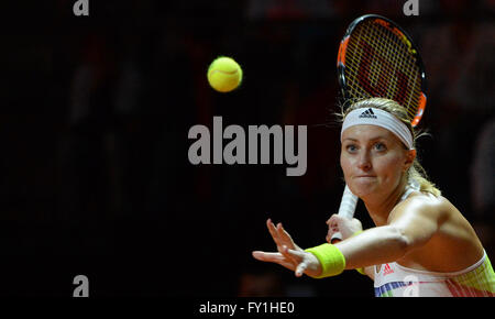 Kristina Mladenovic of France (in photo) takes a medical timeout. She ...