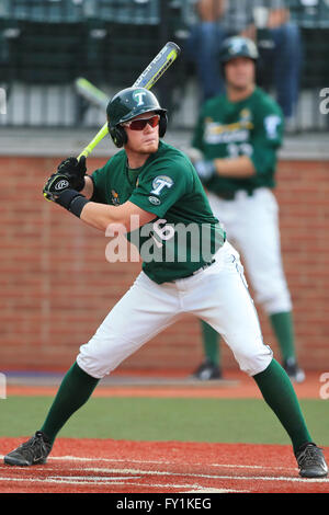 APR 19, 2016 - Tulane infielder Hunter Hope #16 at bat during a regular season game between Southern Mississippi and Tulane played at Greer Field at Turchin Stadium in New Orleans LA. Tulane defeated Southern Miss 12-0 Stock Photo