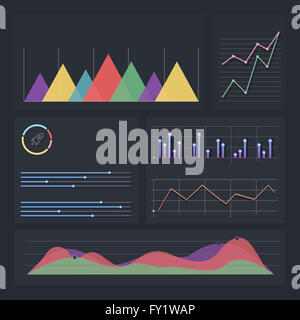 Grapics Examples Various graphs and diagrams in info graphic illustration Stock Photo ...