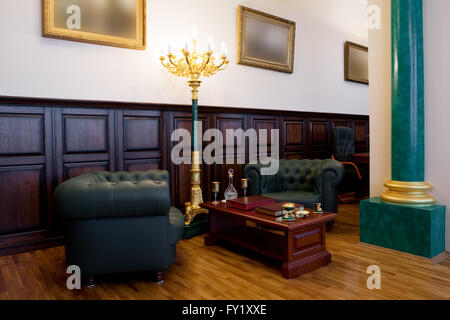 Modern and luxury office with antiquarian subjects Stock Photo