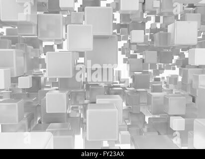 Abstract background from metallic cubes Stock Photo