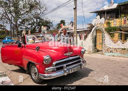 Horizontal streetview of colourful street art at Fusterlandia in Havana, Cuba. Stock Photo