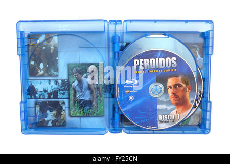 BARCELONA, SPAIN - DEC 27, 2014: Perdidos (Spanish edition of Lost), adventure television series aired on the American Broadcast Stock Photo