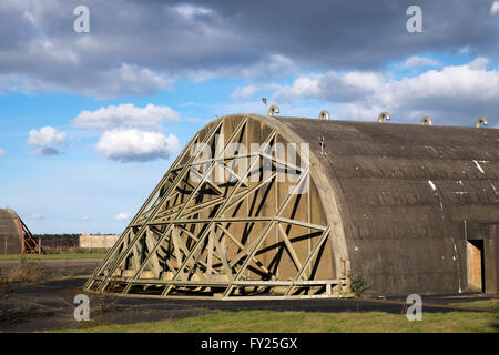 Hardened aircraft shelter on the former USAF base at Woodbridge, Suffolk, UK. Stock Photo