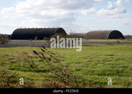 Hardened aircraft shelter on the former USAF base at Woodbridge, Suffolk, UK. Stock Photo