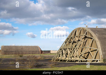 Hardened aircraft shelter on the former USAF base at Woodbridge, Suffolk, UK. Stock Photo