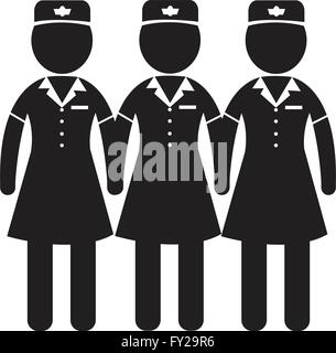 Air Hostess Stewardess icon Illustration design Stock Vector