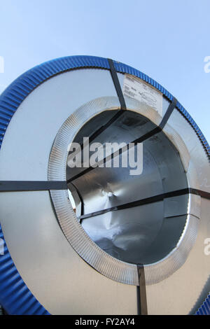 rolled galvanized steel with polymer coating Stock Photo