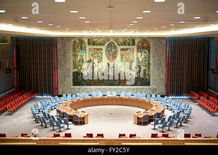 Security Council Chamber At The United Nations Headquarters Building ...