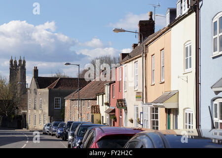 General view of Thornbury, South Gloucestershire, with its typical historical market town houses. Stock Photo