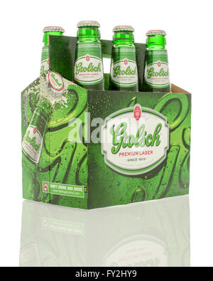 Winneconne, WI - 10 Jan 2016: A six pack of Grolsch premium beer. Stock Photo