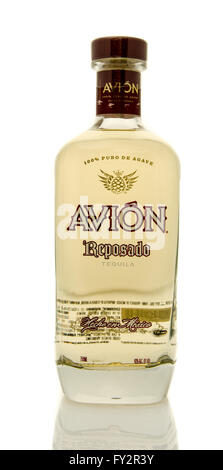 Winneconne, WI - 19 March 2016:  A bottle of Avion tequila Stock Photo