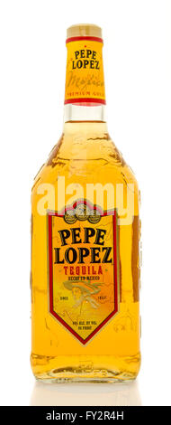 Winneconne, WI - 19 March 2016:  A bottle of Pepe Lopez tequila Stock Photo