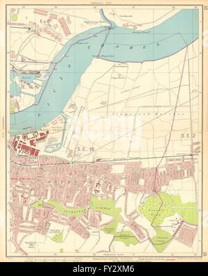 LONDON E: Plumstead Woolwich Arsenal Abbey Wood Beckton Manor Way, 1925 ...