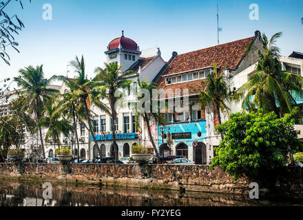 dutch colonial architecture buildings in old town of jakarta indonesia Stock Photo